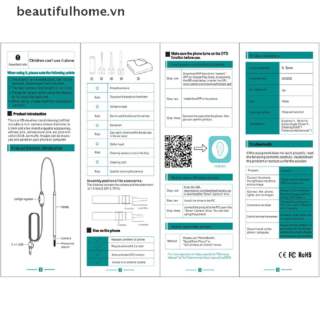 Bộ Vệ Sinh Endocrine 3 Trong 1 Với 5,5Mm