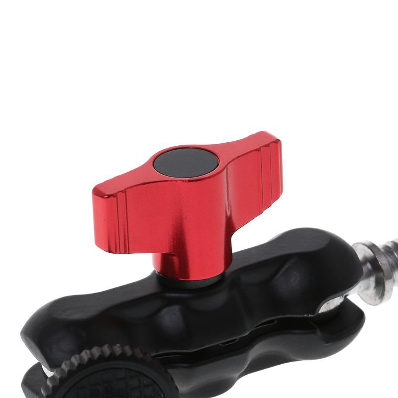 Utake Double Ball Head Shoe Mount Adapter Magic Arm 1/4&quot; Screw Portable GPS Phone LCD Monitor DV Video Light DSLR Camera