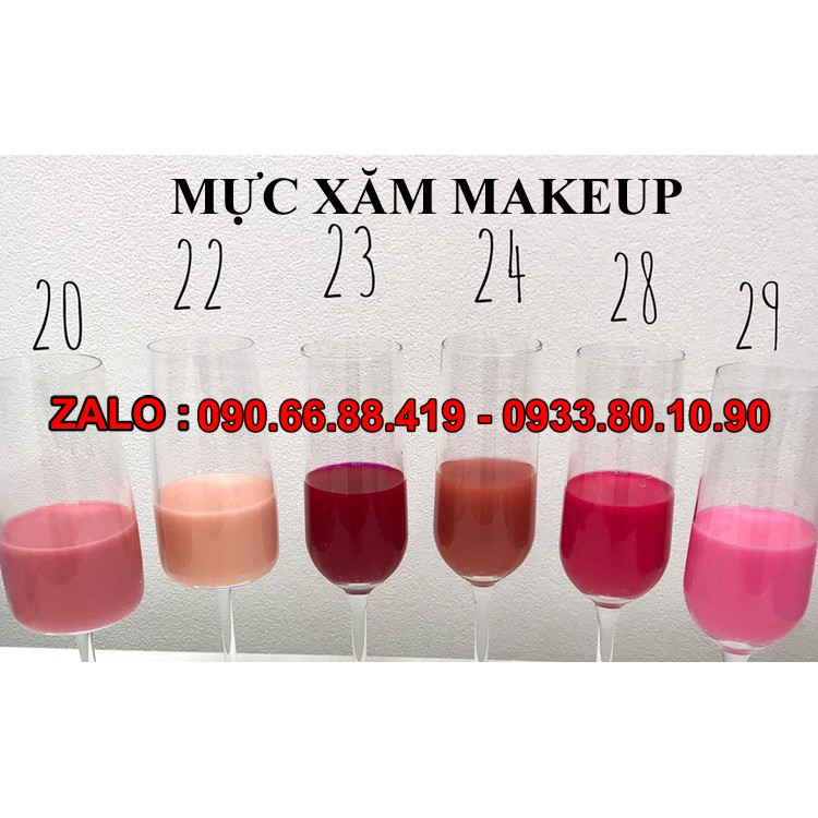 Mực Makeup chính hãng Nga phun xăm môi mày 10ml - Mực xăm môi trong veo đẹp đậm chất - Mực hữu cơ Nga nhanh bám