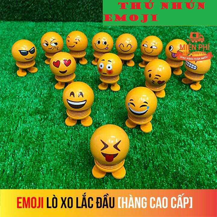 Con Nhún Emoji Lò Xo ngộ nghĩnh (combo 20 con mẫu khác nhau) – Trang trí xe, nhà cửa - Sống động, giảm stress