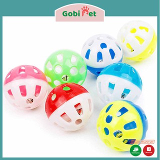 Bóng nhựa đồ chơi cho mèo có chuông đa dạng màu sắc - Gobi Pet