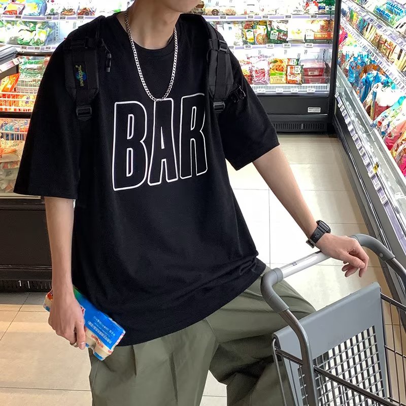 Áo Thun Tay Ngắn Dáng Rộng In Chữ Phong Cách Hip Hop Thời Trang Mùa Hè Cho Nam Và Nữ size M-8XL