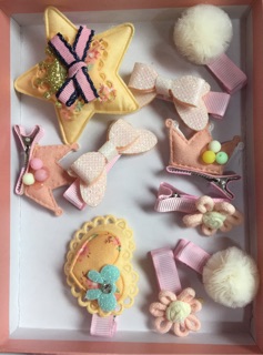 Hộp cột tóc công chúa 10 chi tiết cột kẹp cute