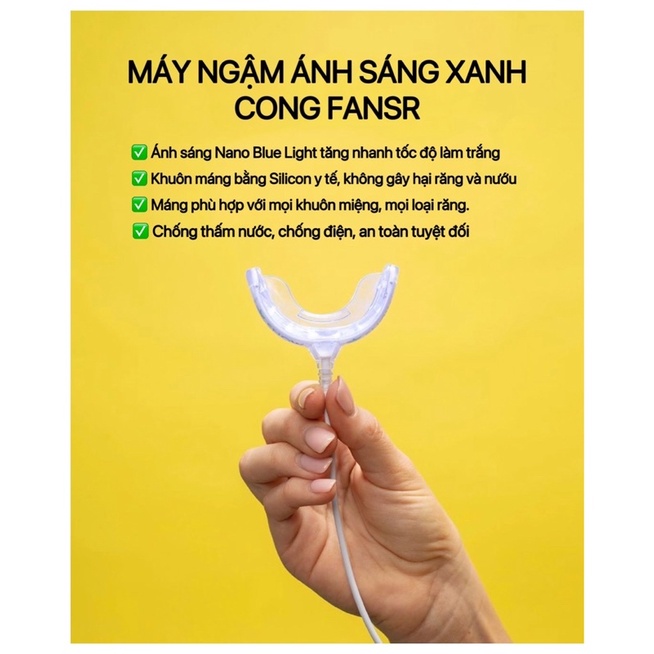 Máng ngậm trắng răng ánh sáng xanh CONG FANSDR (máng ngậm rời)