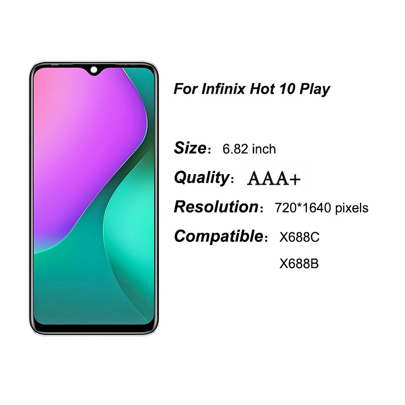 Màn Hình Infinix Hot 10 Play LCD X688 X688C X688B Cảm Ứng LCD Thay Thế Dành Cho