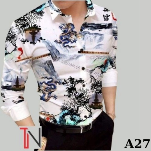 Big Sale Áo Sơ Mi Nam Dài Tay Vải Cotton Lụa Thái Chống Nhăn Chống Xù Cực Sang Trọng - Petals_store