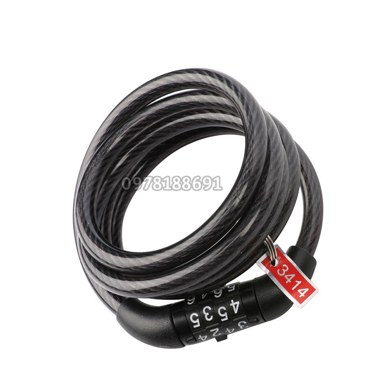 Khóa Dây 4 Số Bằng Cáp Thép Chắc Chắn, Chống Trộm, - Ổ Khóa Dây Cao Cấp Bảo Vệ Tài Sản, Độ Bảo Mật Cao M99