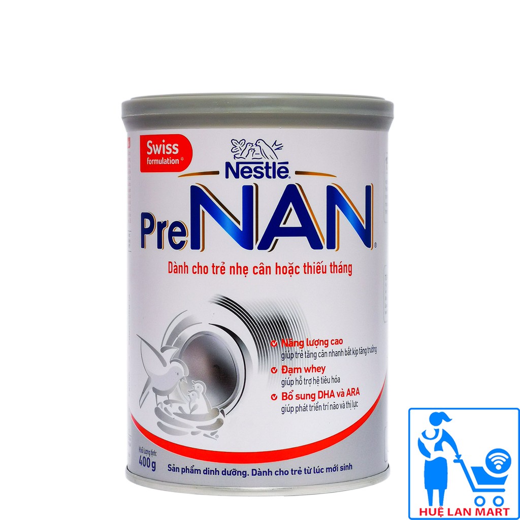 [CHÍNH HÃNG] Sữa Bột Nestlé PreNAN Hộp 400g (Dành cho trẻ nhẹ cân hoặc thiếu tháng)