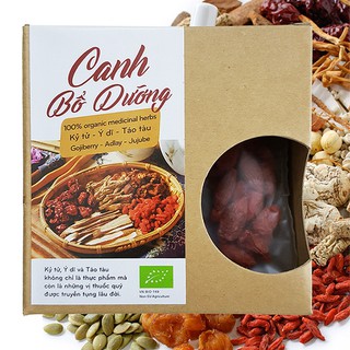 Canh bổ dưỡng hữu cơ 70g (Táo đỏ, ý dĩ, kỳ tử)