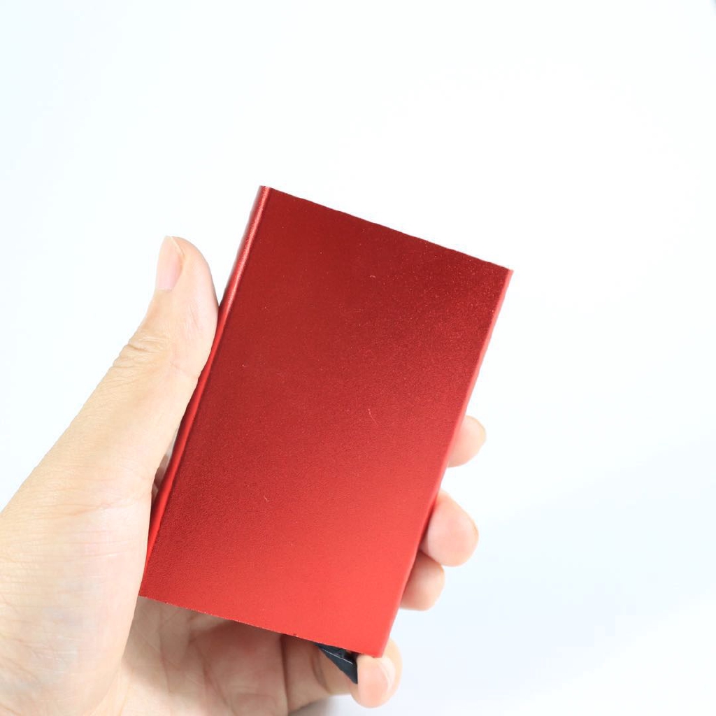 Hộp đựng thẻ ngân hàng tự động bằng hợp kim nhôm chống rfID