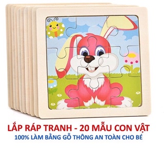 Tranh ghép gỗ cho bé thông minh -size 15*15cm