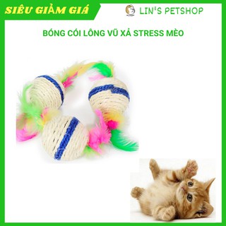 [🛵FREESHIP + HOÀN XU☀️ ] BÓNG CÓI LÔNG VŨ CÀO MÓNG CHO MÈO