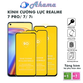 Kính cường lực Realme 7 7i 7 Pro Full Màn Hình độ bền cao chống rơi vỡ trầy xước tặng kèm khăn lau màn hình
