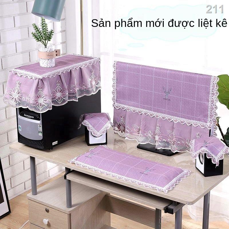 ANắp máy vi tính để bàn che bụi vải ren màn hình tinh thể lỏng khăn nhà đậy