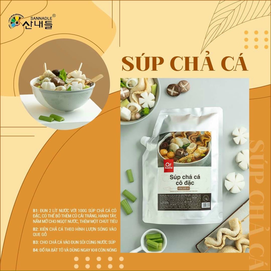 Gói 200g Soup chả cá cô đặc Hàn Quốc