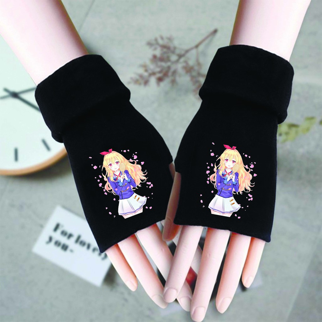 Găng tay len Aikatsu! anime chibi thời trang