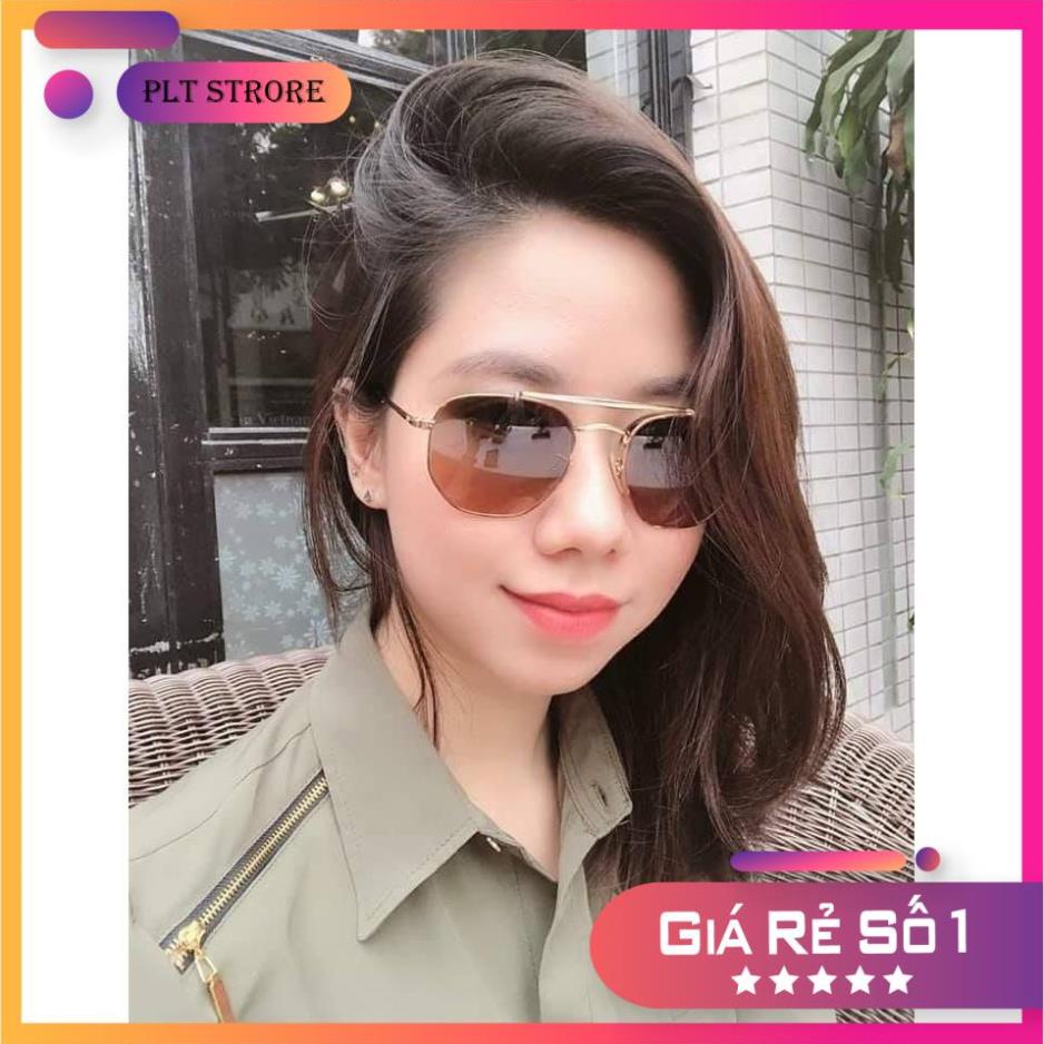 Kính mát Rayban Marshal RB3648 910443 (54-21-145mm) mắt Hexagonal brown Full Box ⚜️Hàng Authentic⚜️