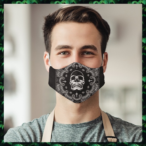 Khẩu Trang Vải In3D Họa tiết Bandana Skull SoInk Vải Cotton 100%,Kháng Khuẩn,Có Thể Giặt,Tái Sử Dụng Cho Nam Nữ