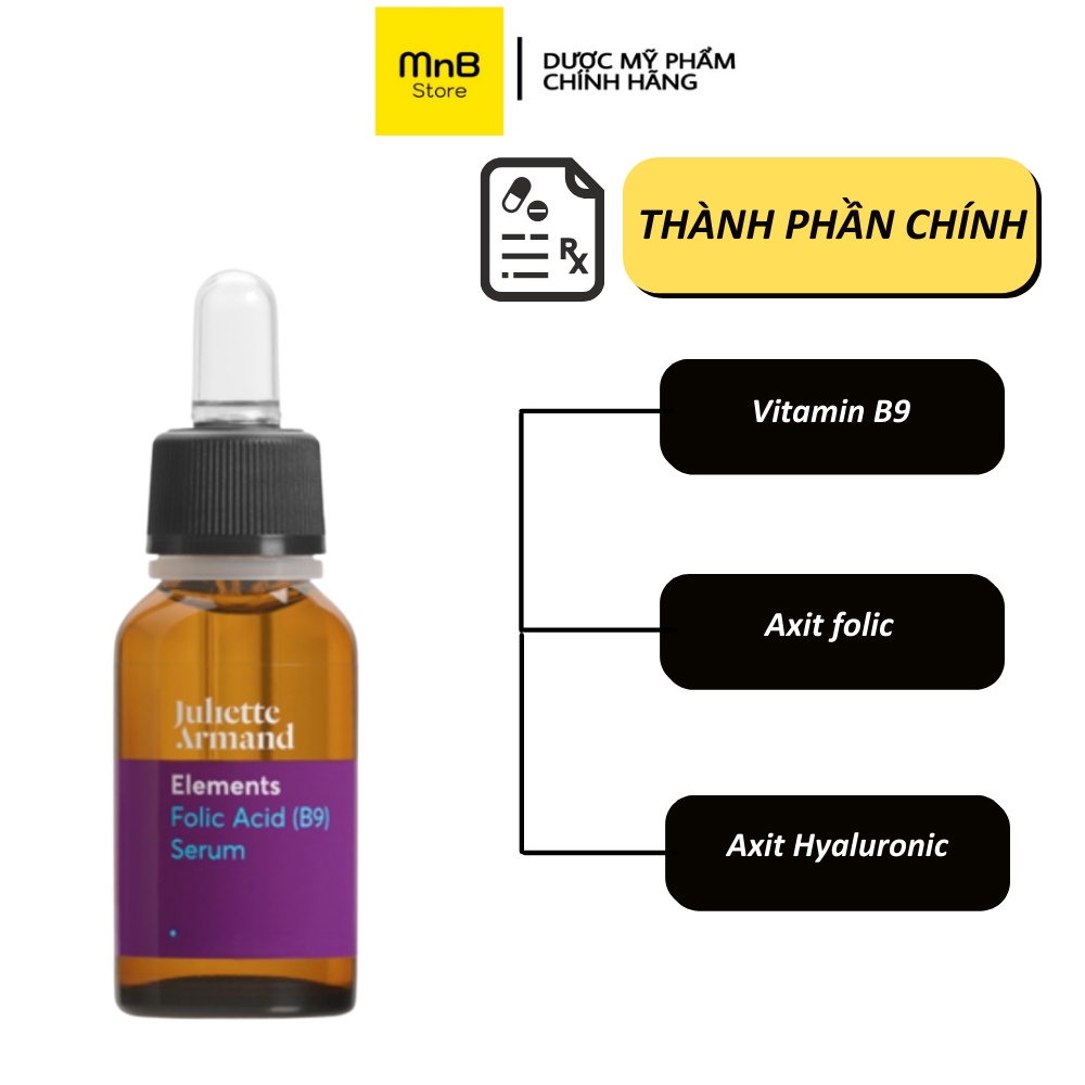 Tinh chất  Juliette Armand Folic Acid B9 phục hồi làm dịu da 20ml
