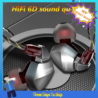 Tai Nghe Nhét Tai Hifi 6d 4 Lõi Dây 3.5mm Chất Lượng Cao