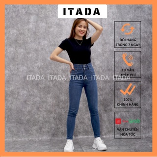 Quần jeans nữ ôm, quần bò skinny cạp cao co dãn 4 chiều, mặc tôn dáng chân dài cực đẹp, ảnh thật của shop - QJO007