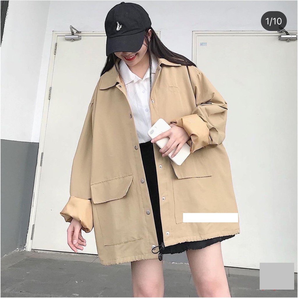 Áo khoác Blazers Kaki 2 Túi Vuông Dexistore - Áo Khoác Kaki Chất Đẹp