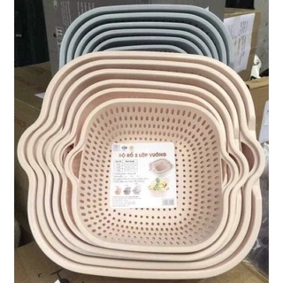 Combo 3 bộ rổ nhựa việt nhật cao cấp 3 bộ 6 món
