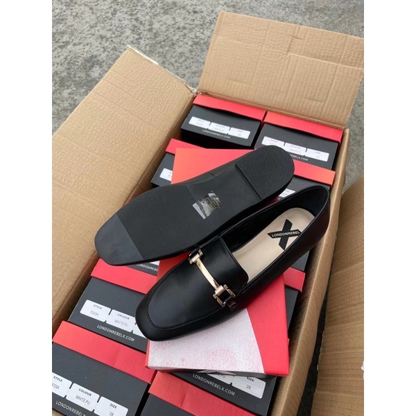 Giày lười nữ LRX Giày Loafers da Pu cao cấp xuất dư 0622