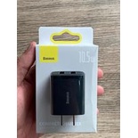 Củ sạc 2 cổng chính hãng Baseus hỗ trợ sạc nhanh 10,5w thiết kế nhỏ gọn dễ dàng mang theo