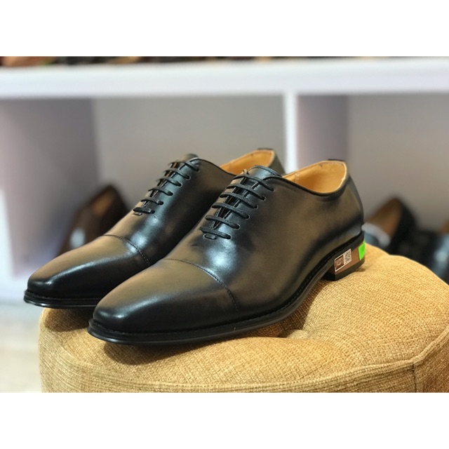 GIÀY DA NAM OXFORD ĐEN DA BÒ ĐẾ PHÍP