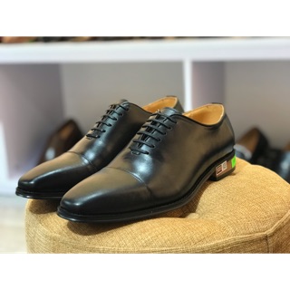 Giày da nam oxford đen da bò đế phíp