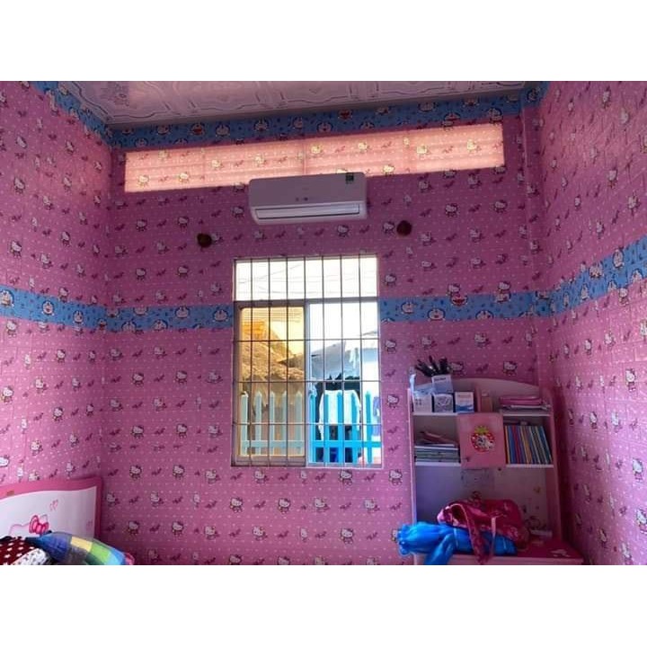 [70cm x 77cm- dày 5mm] XỐP DÁN TƯỜNG HOẠT HÌNH DORAEMOM, HELLOKITTY