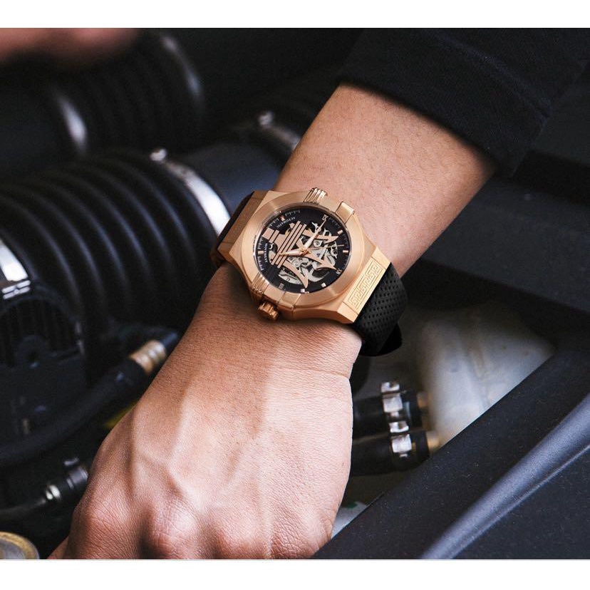 Đồng Hồ Nam Maserati Potenza R8821108025 Dây Da Màu Đen , Máy Automatic, Size 42mm