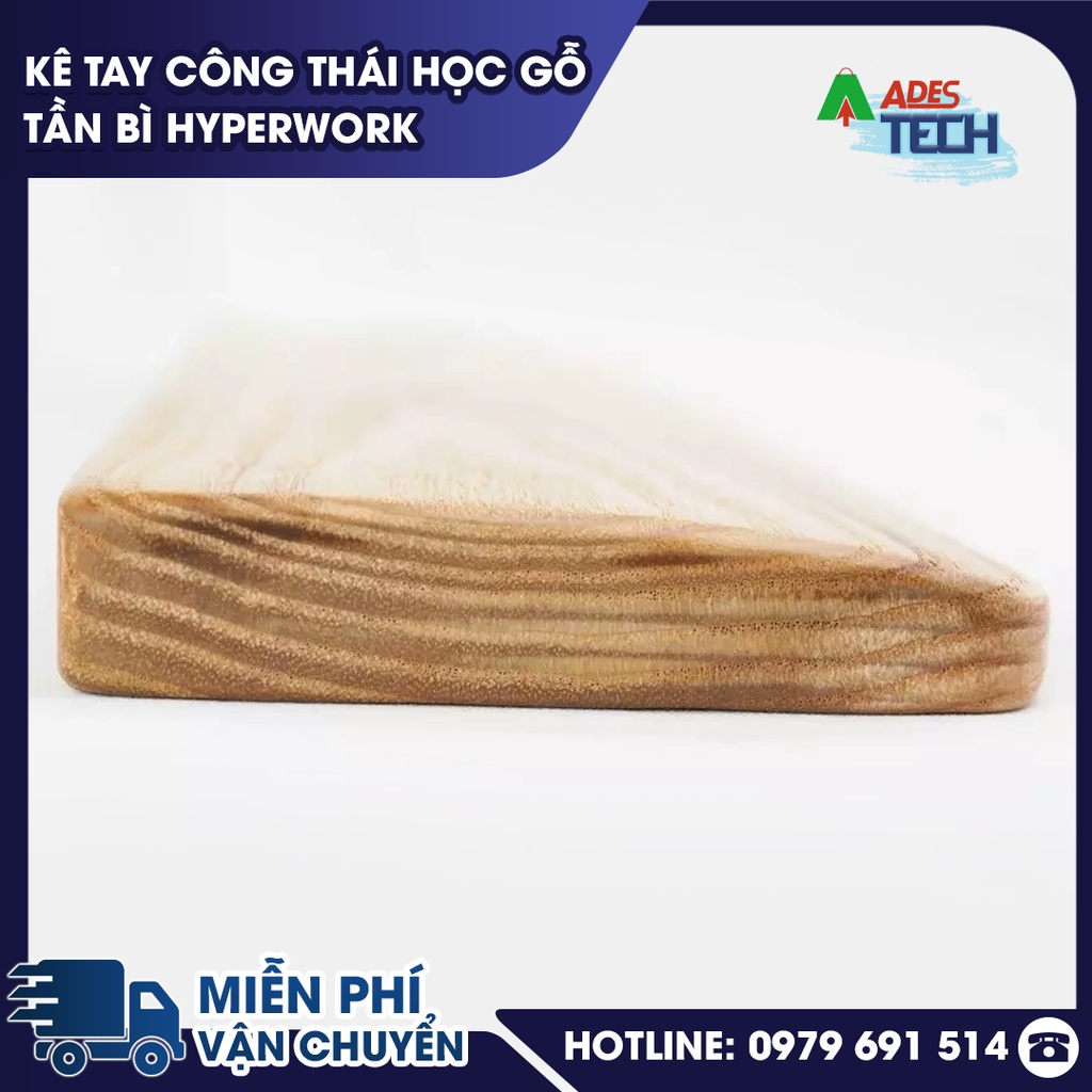 Kê Tay Công Thái Học Gỗ Tần Bì HyperWork Cao Cấp Cho Bàn Phím Cơ