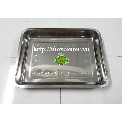 Khay mâm inox sâu – Mâm sâu hình chữ nhật đựng thức ăn, buffet đủ size