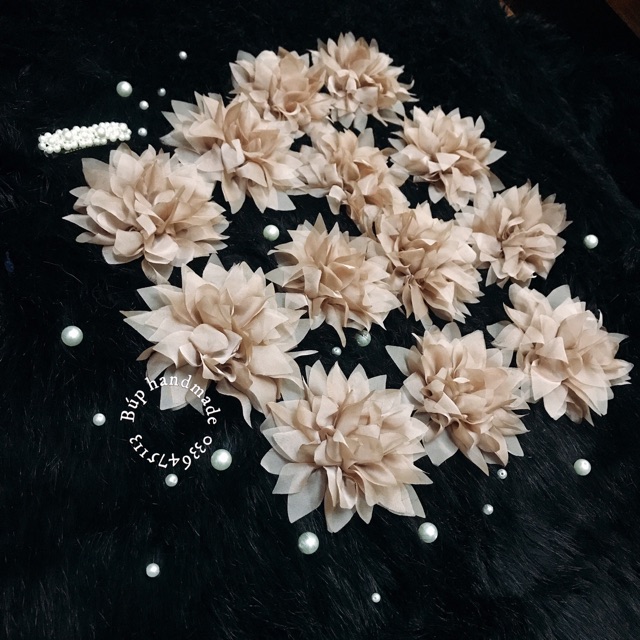 Hoa voan tơ thiết kế cao cấp stella bui