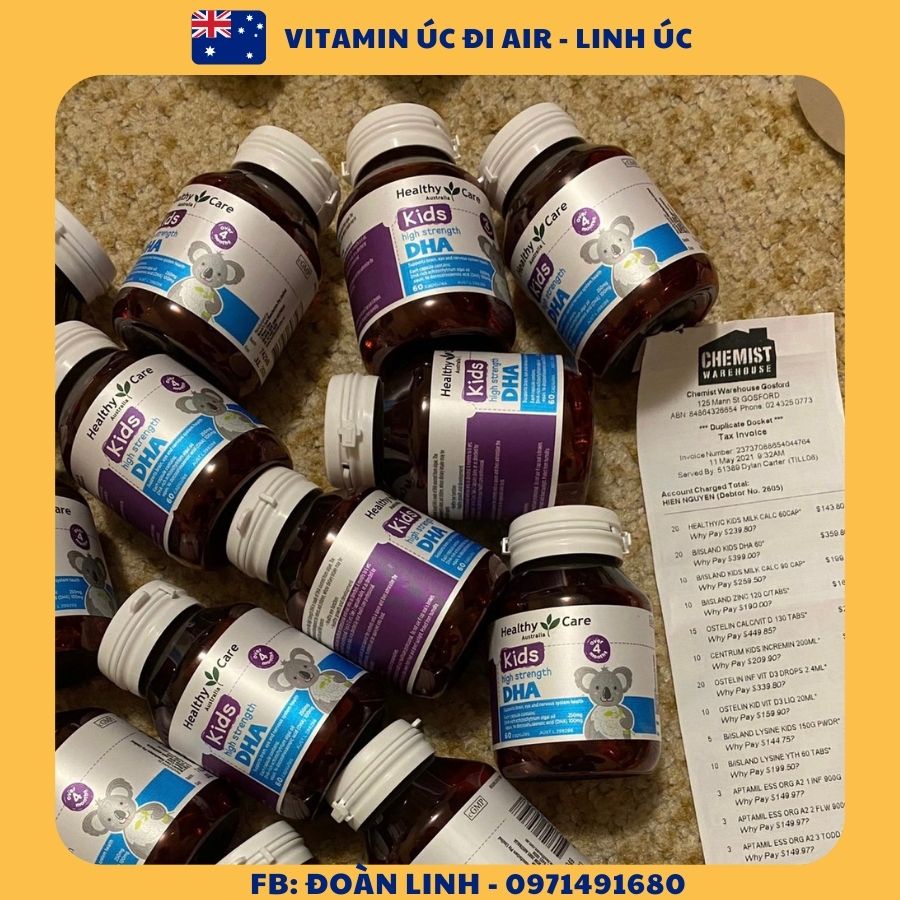 DHA Kids Healthy Care Úc 60 viên, Hàng Chuẩn Úc
