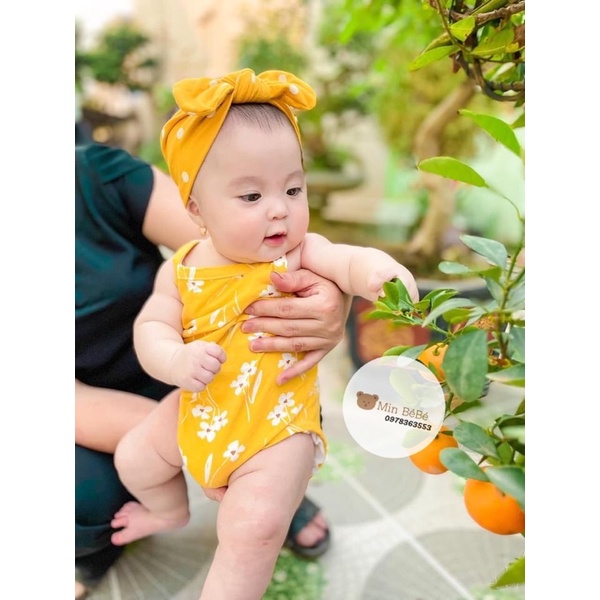 Bodysuit 2 dây cho bé gái