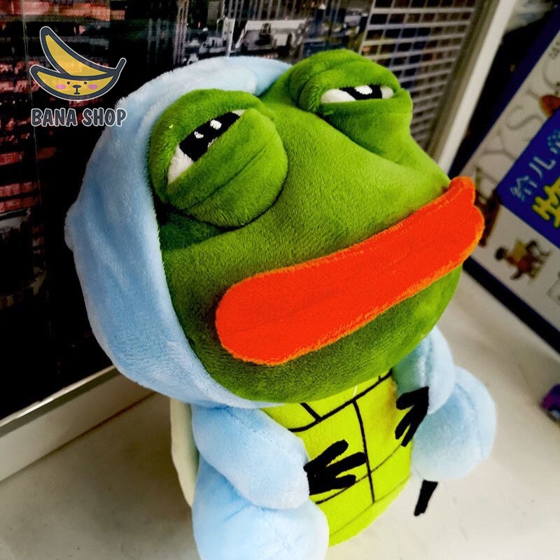 Gấu bông ếch xanh sad frog Pepe cosplay rùa khủng long pikachu Squirtle Charmander siêu bựa dành cho vozer