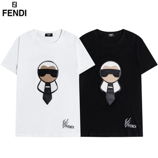 FE NDi Men and Women Couples Cotton Printing Short Sleeve T-shirt Round Collar Sports Tops