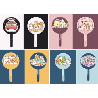 Móc treo dính tường ba anh em gấu MTDT4 bare bear cute molang pusheen gấu brown tonton khủng long hoàng đế mèo capoo