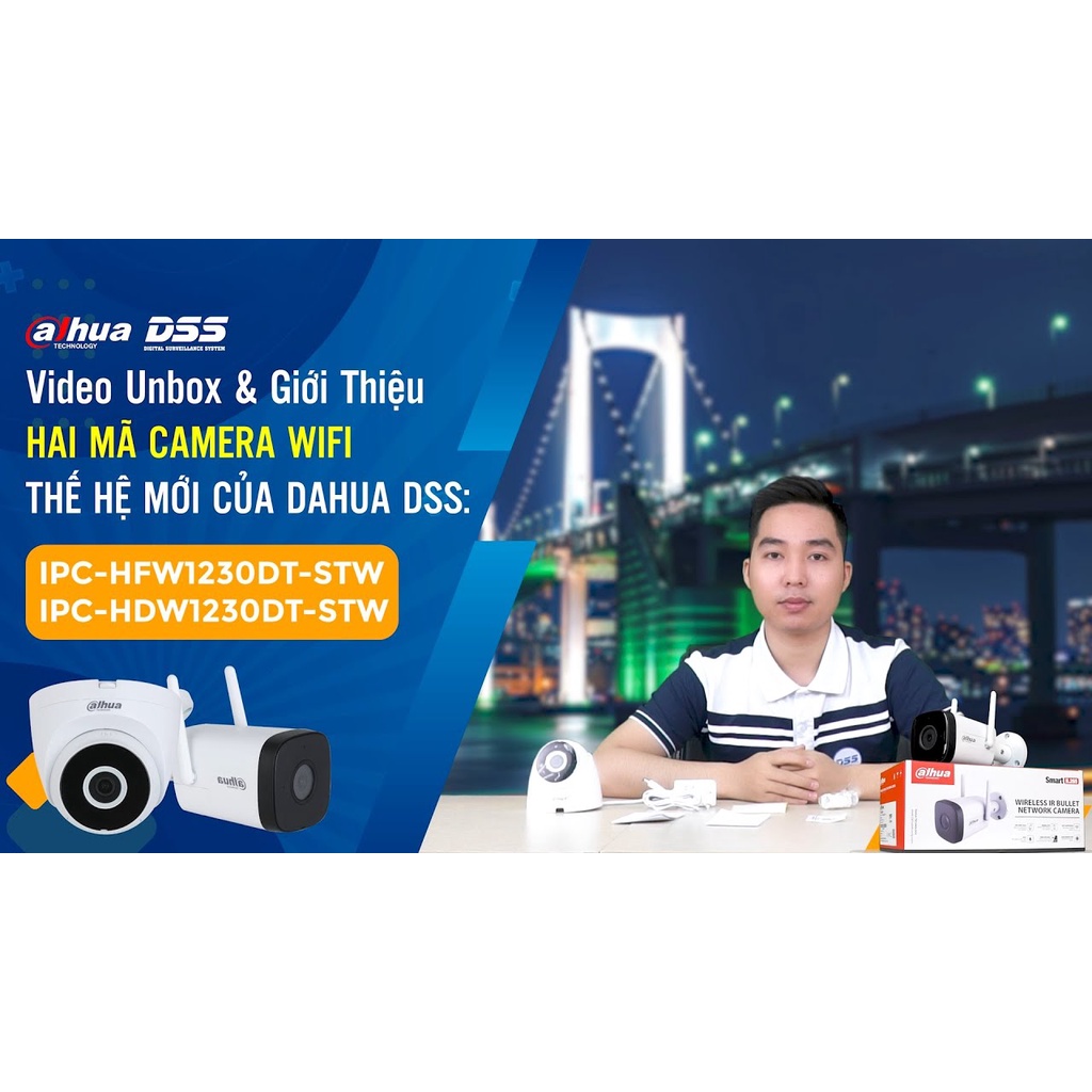 Camera IPC thân 1230DT-STW 2.0MP đàm thoại 2 chiều, kết nối wifi, thích hợp lắp ngoài trời, bảo hành 24 tháng