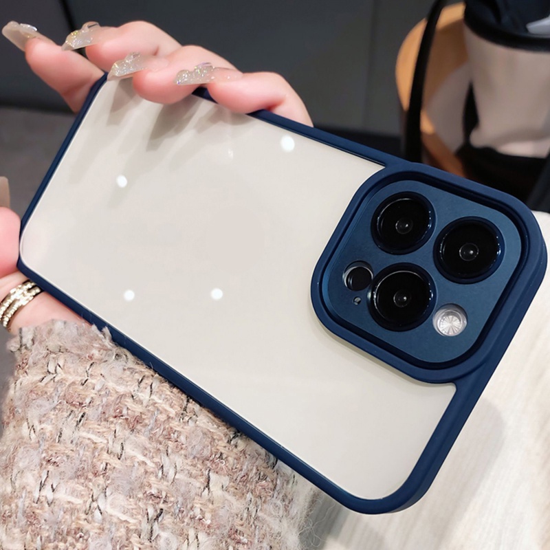 Ốp Điện Thoại Trong Suốt Chống Sốc Bảo Vệ Ống Kính Máy Ảnh Cho IPhone 13 12 11 Pro Max