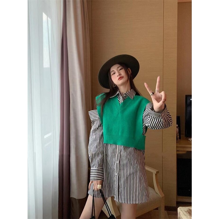 ZHELIHANGFEI Áo Dệt Kim Sát Nách Lưng Cao Quyến Rũ Dễ Phối Đồ