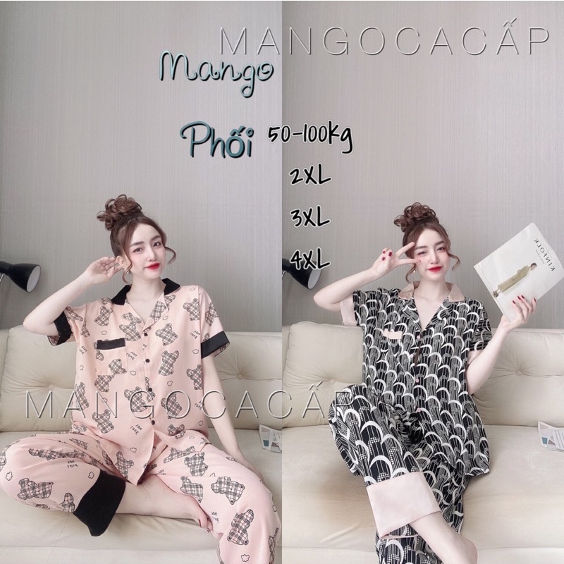 Đồ bộ Mango cao cấp bigsize 50-100kg Cổ sen thanh lịch