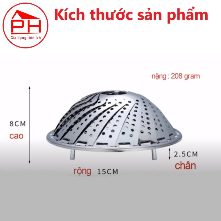 Vỉ hấp thực phẩm inox (Hàng dầy) đa năng, đồ xôi, hấp bánh , hấp cá , hấp cách thủy , khay hấp , xửng hấp đồ ăn tiện lợi