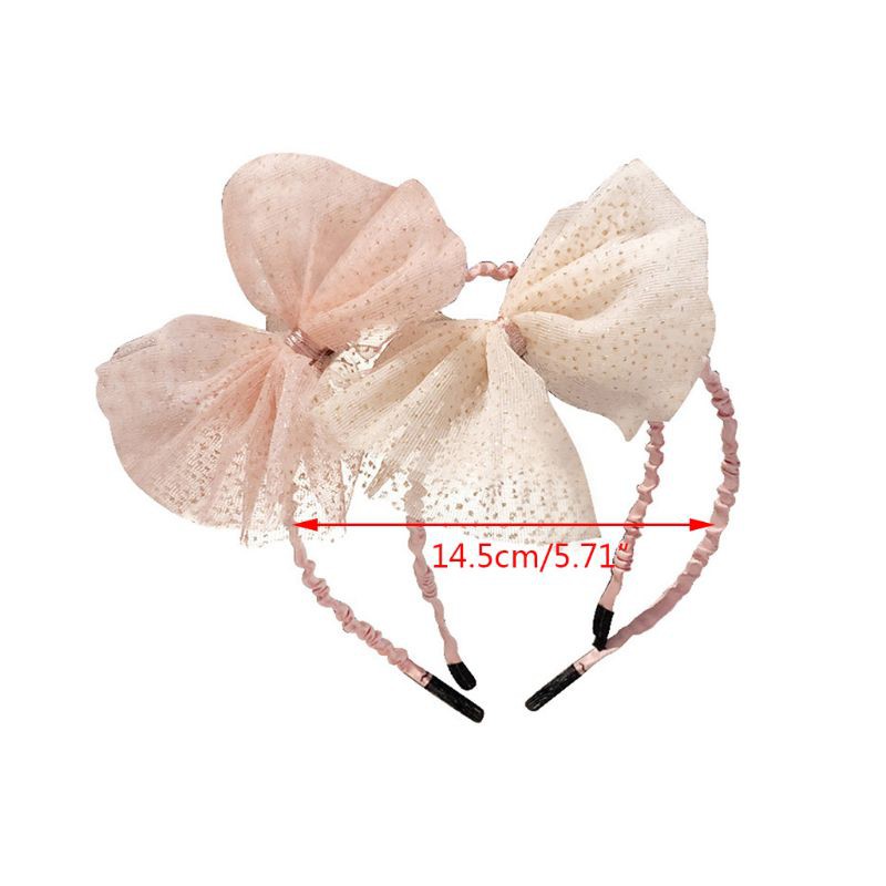 Băng Đô Đính Nơ Kim Sa Lấp Lánh Xinh Xắn Cho Bé Gái