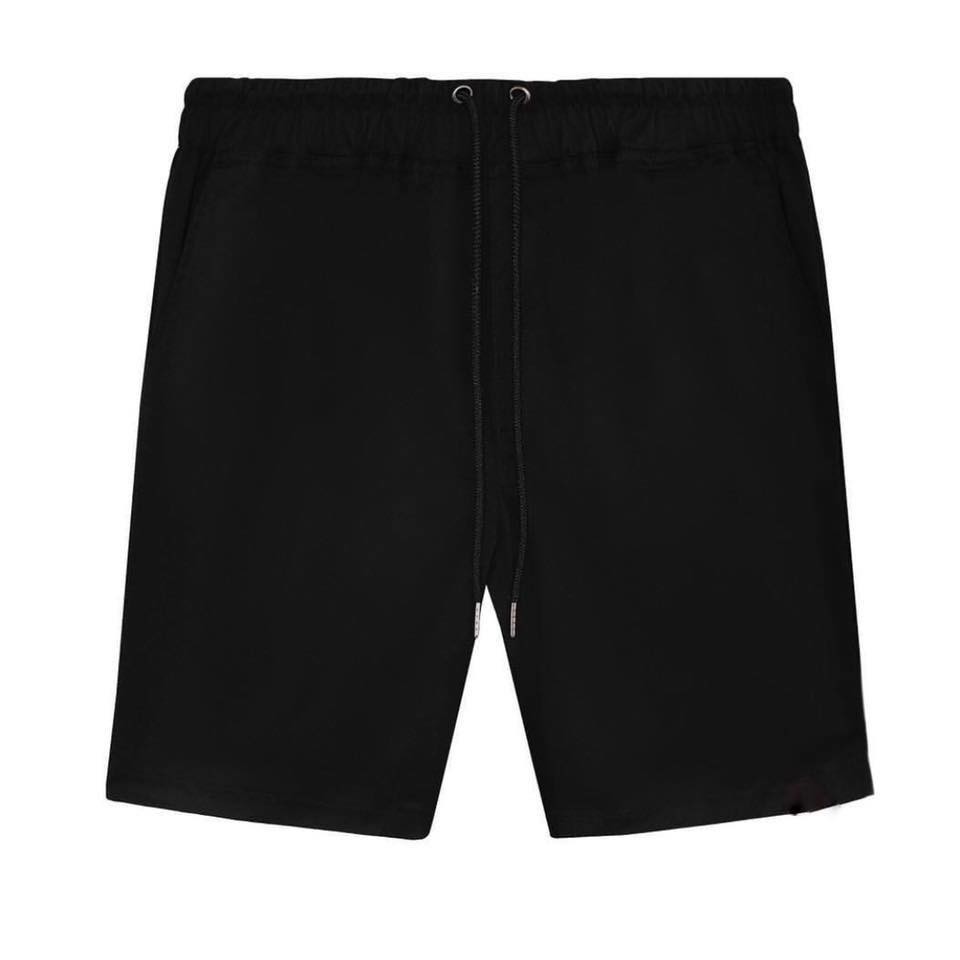 Quần short thun nỉ đen trơn form nam nữ Unisex - GIN STORE