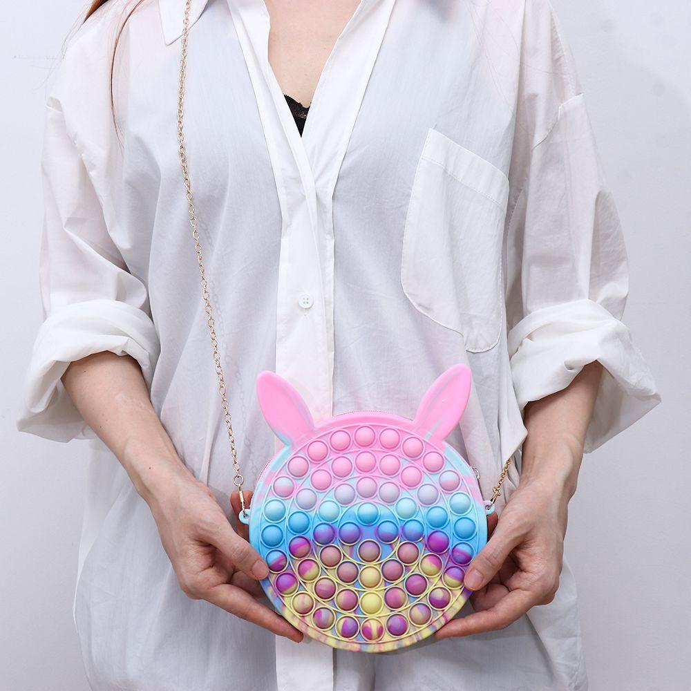 UUMIR Túi Tote Đeo Vai Bằng Silicone Đơn Giản Dimple Fidget Spinner Pop