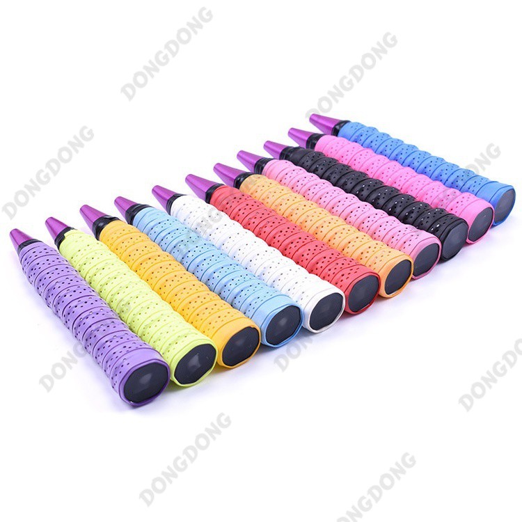 Quấn cán tennis, cuốn cán vợt cầu lông - Bộ 10 cái có GÂN chống trơn thoáng khí thoát mồ hôi cao cấp - DONGDONG